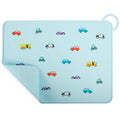 Silicone Placemat - Kids Placemats for Dining Table - Placemats for Kids with Ridged Edges Non-Slip Grip Kids Placemat Car Design - by Fire Rooster Kids
