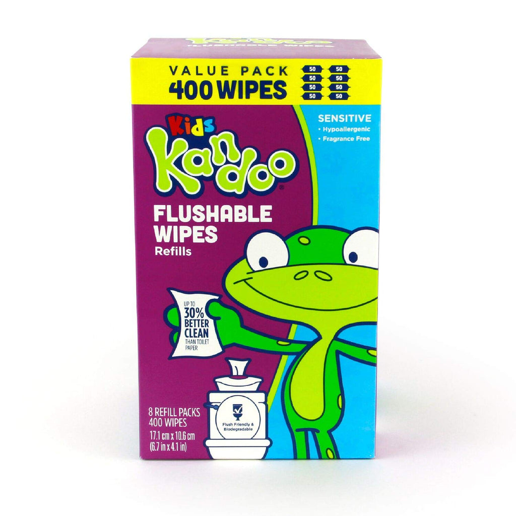 Kandoo Flushable Cleansing Wipes for Babies and Kids Refill Sensitive 400 Count