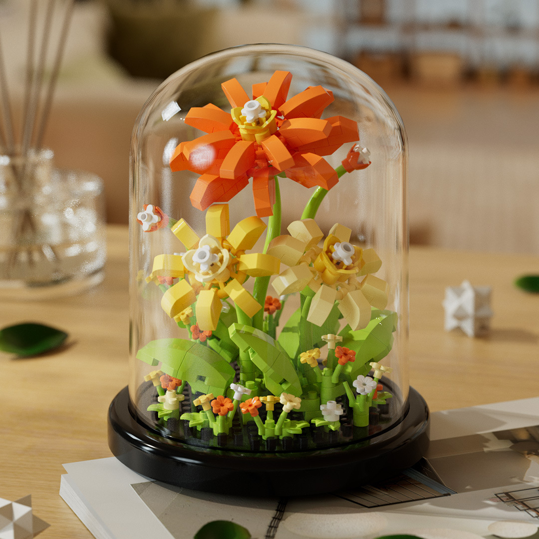 Kids Building Blocks Flower