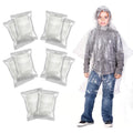 EcoNour Kids Rain Poncho (10-Pack) | Transparent Rain Coat - Emergency Rain Ponchos for Kids | Disposable Rain Poncho Raincoat- Kids Ponchos Pack | Kids Rain Ponchos with Clear Hood Raincoat
