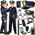 GIFTINBOX Police Costume for Kids Kids Police Officer Costume for Boys Girls with Accessories Halloween Costumes for Kids