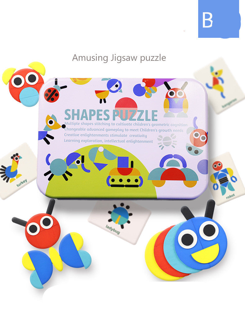 Metal Box Montessori Puzzle for Babies and Kids