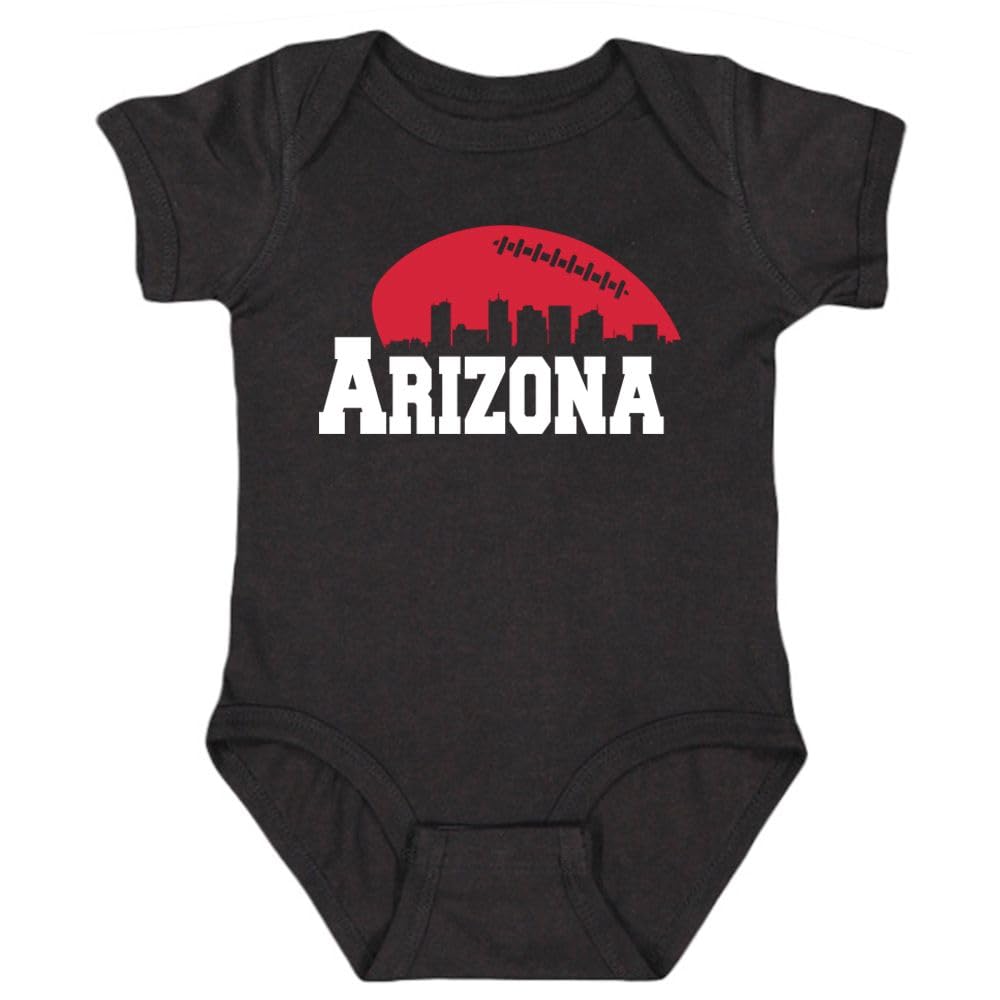 Xtreme Apparel Arizona Football Skyline Kids Fan Onesie (Black Onesie 6M)