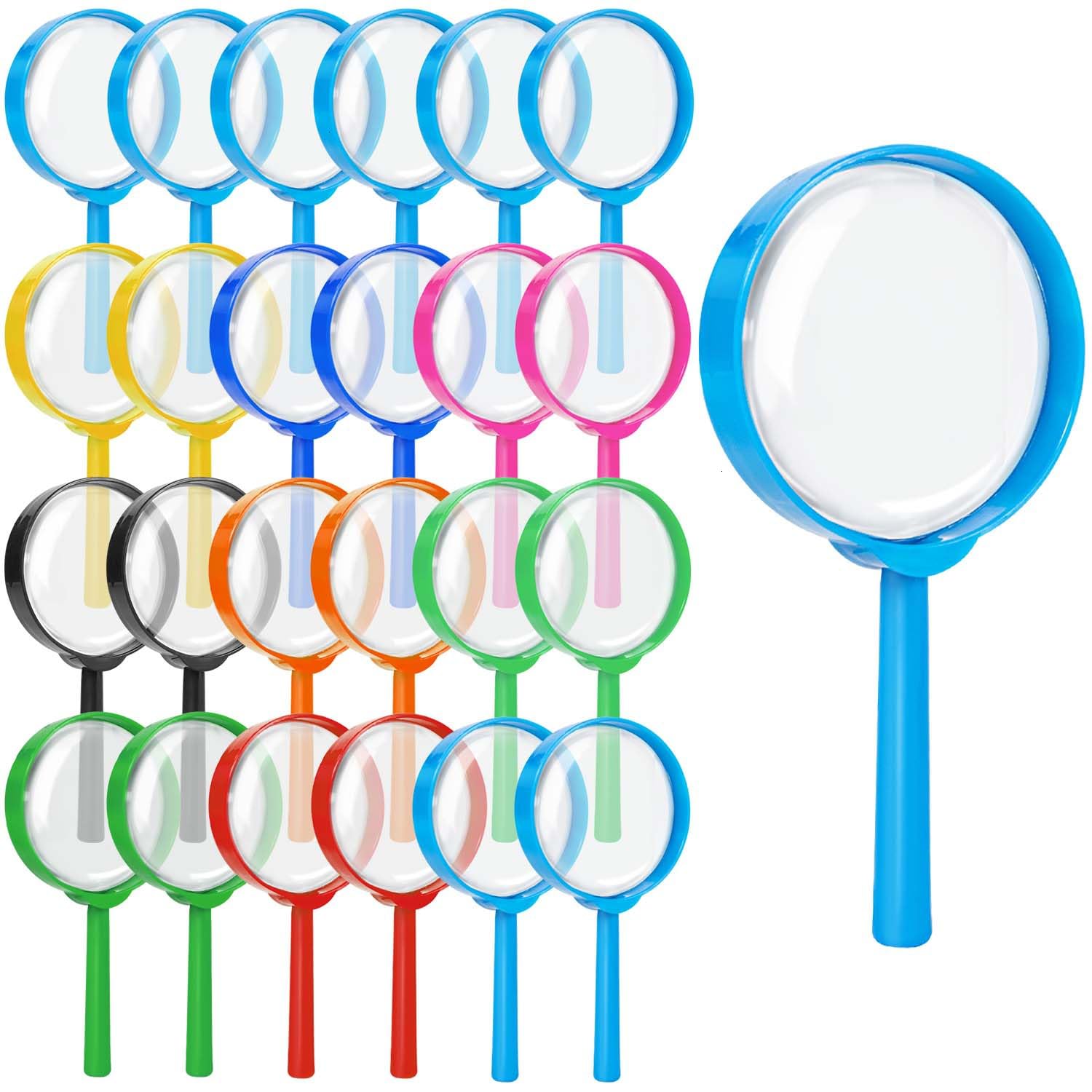 SenseYo 30 PCS Magnifying Glass 5X Mini Kids Magnifying Glass for Kids Reading Magnifier Magnifying Glasses for Kids Seniors