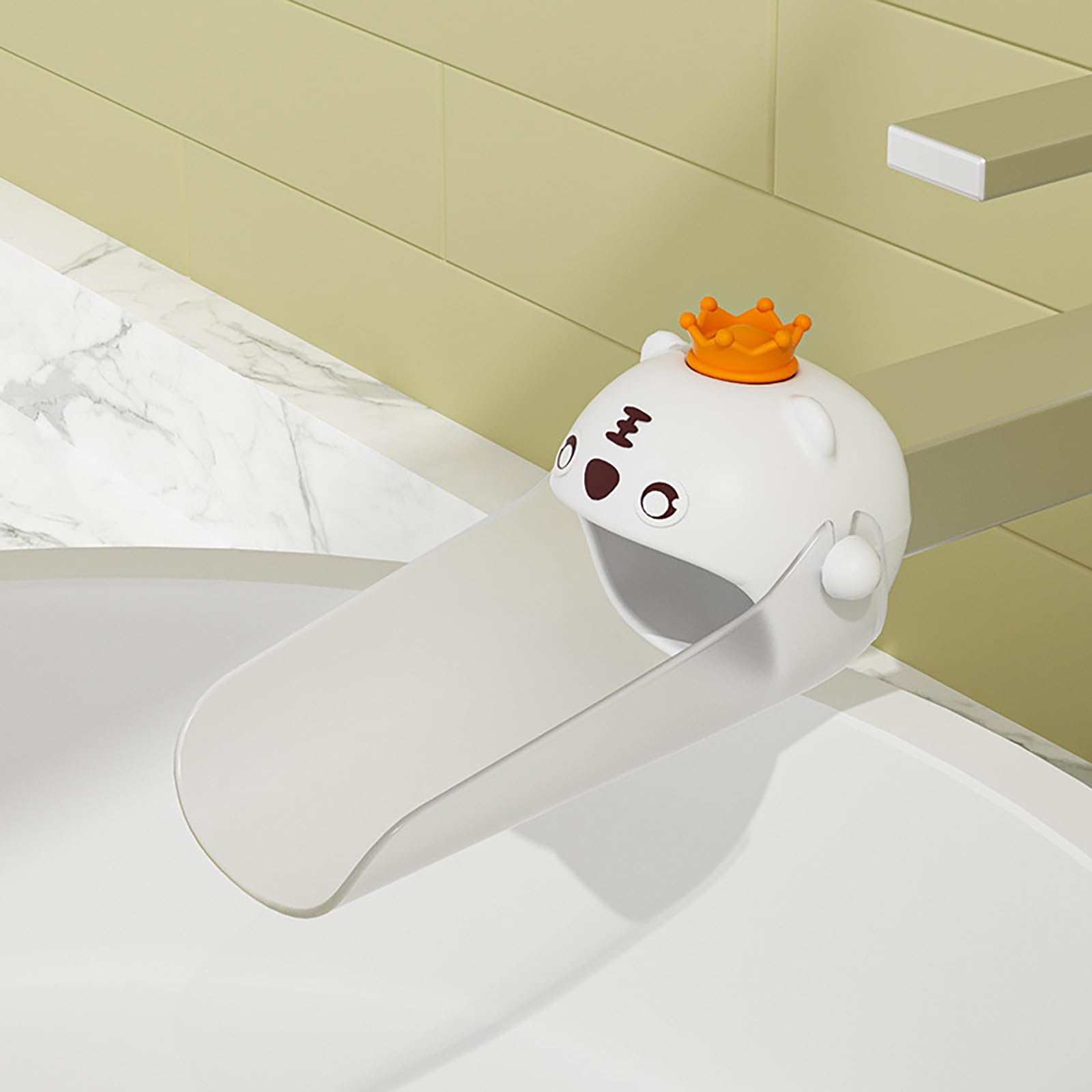 Faucet Extender for Toddlers Universal Sink Handle Extenders to Make Washing Hands Fun for Babies and Kids Fits Sink Spout Tub for Kitchen and Bathroom (White)