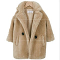 Lapel Cashmere Coat for Kids