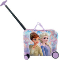 Disney Frozen Ride on Suitcase for Kids 18 Suitcase with Seat for Kids Riding Suitcase for Kids Cute Lightweight Kids Travel Suitcase Trolley