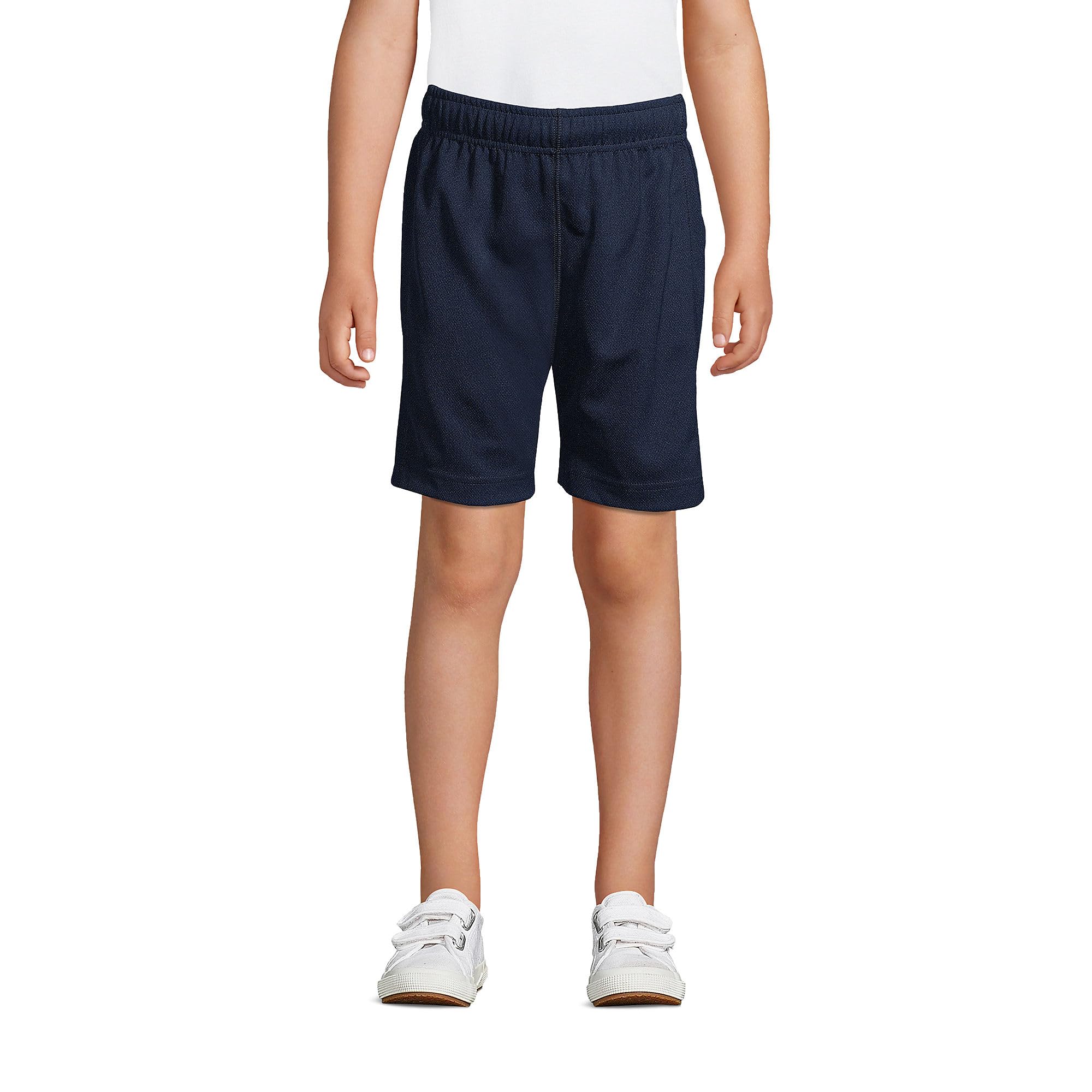 Lands End Uniform Boys Mesh Short Classic Navy Kids Medium