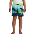 Lands End Boys Active Stretch Swim Trunk Navy Sunset Dinosaur Kids X-Large