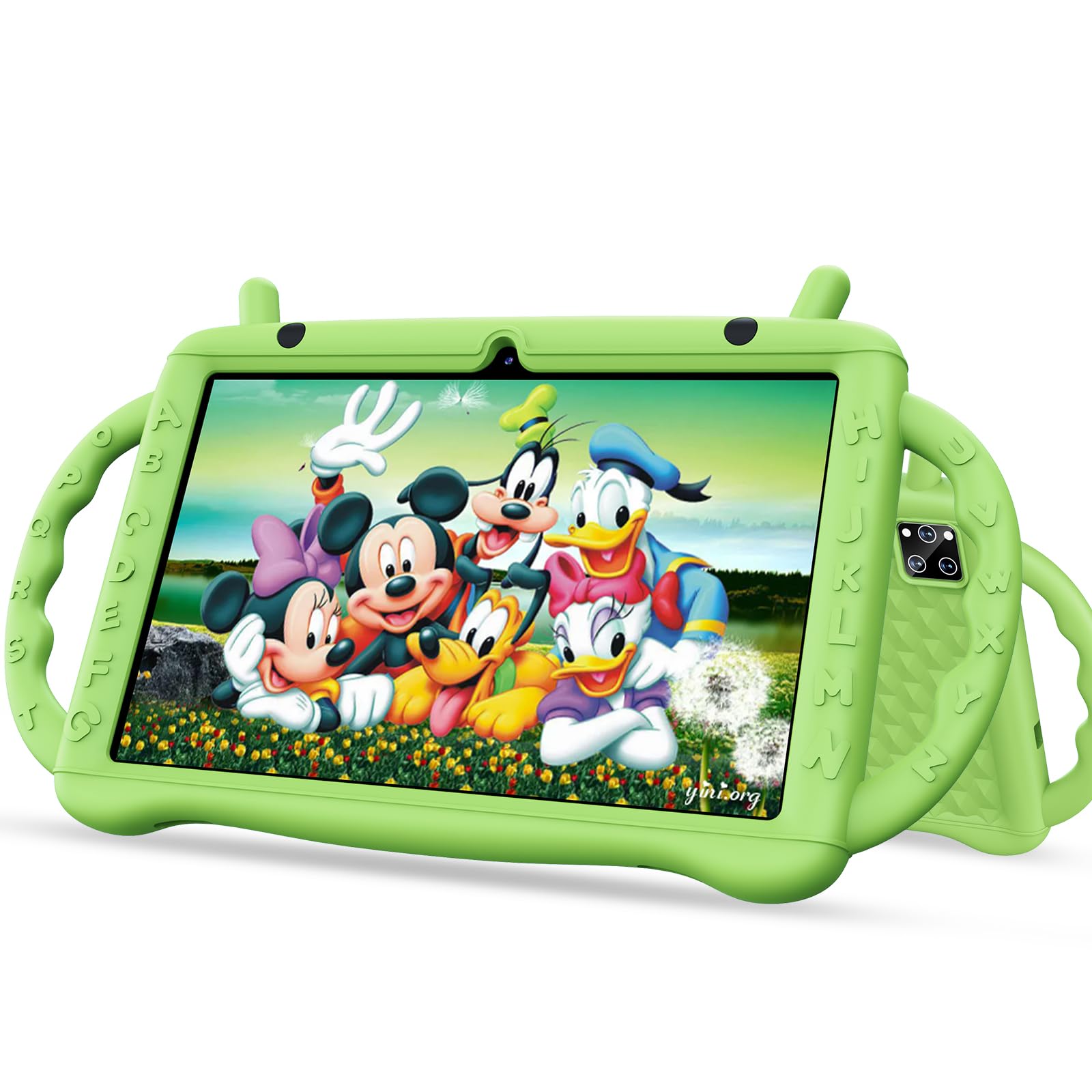 Kids 10 inch Tablet Android 14-10 Inch Tablet for Kids (3-12) for Kids(Octa-Core) 10G+64GBBluetooth 5.2Parental Controls WiFi TabletHD DisplayShockproofGoogle Kids Space(Green)